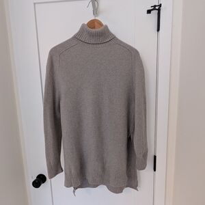 Beige Cashmere Turtleneck Sweater (XL)